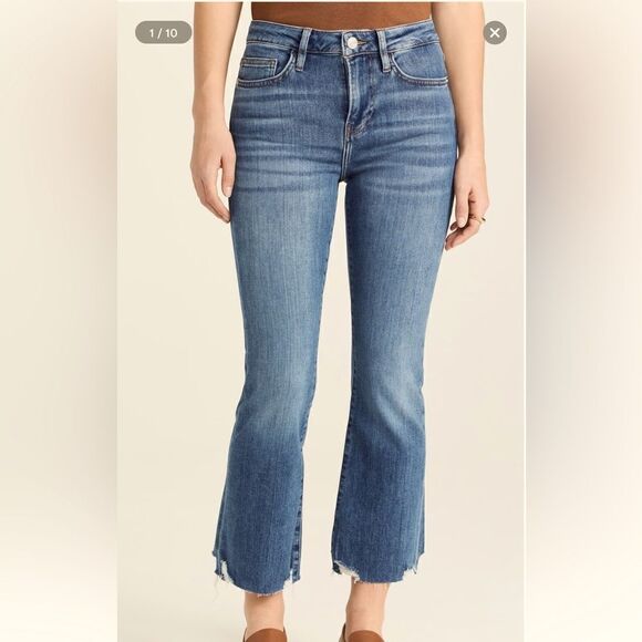 New Frame SUPER STRETCH DENIM | HIGH RISE
BOOTCUT | CROP LENGTH Temple Size 25 - Picture 1 of 16